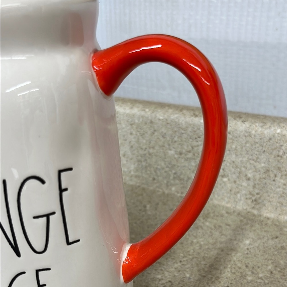 Rae Dunn White Orange Juice Pitcher with Orange Handle - Picture 3 of 5